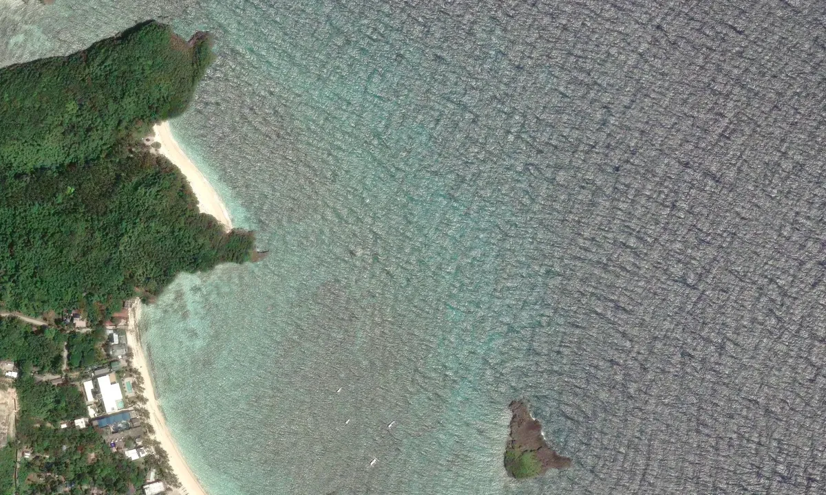 Satelite image of Boracay South East