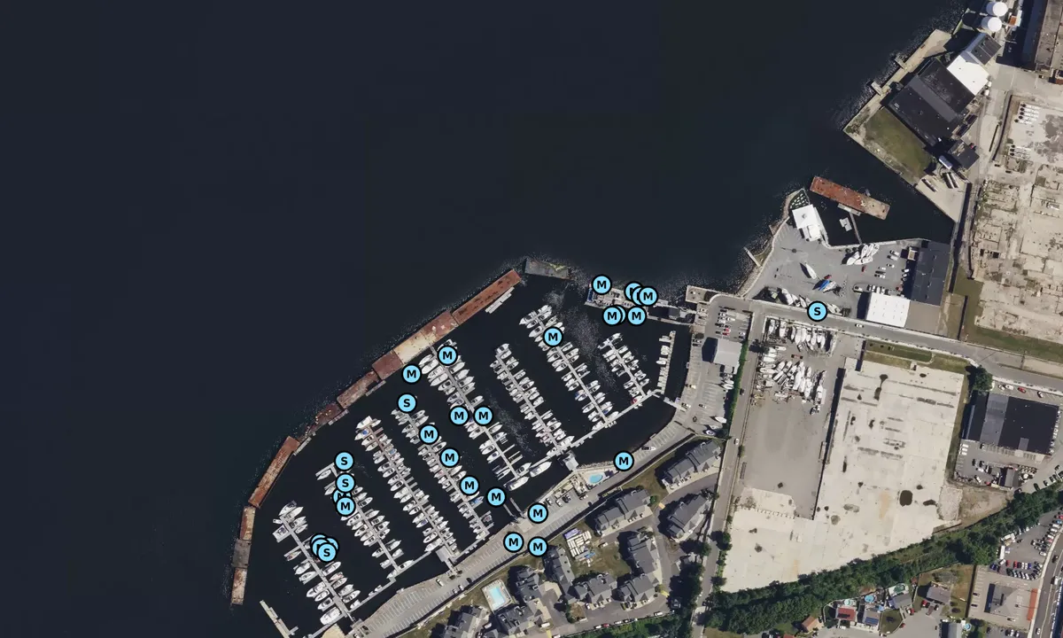 Satelite image of Borden Light Marina