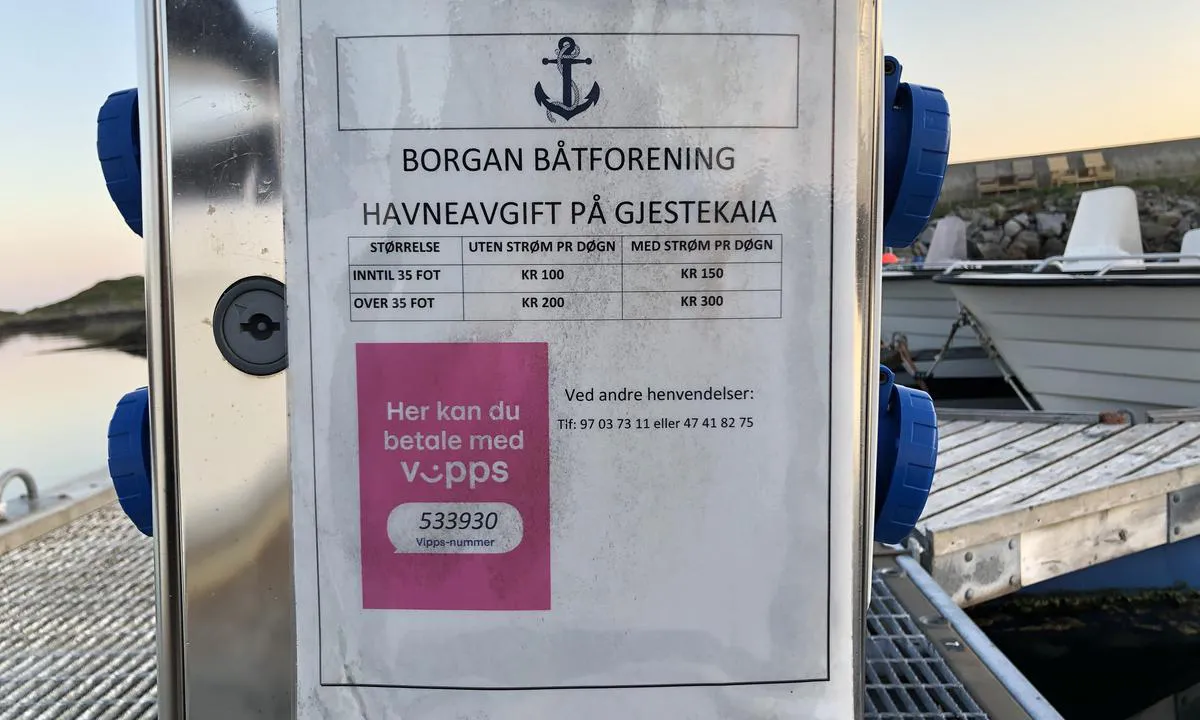 Priser og kontaktinformasjon for gjestebrygga på Borgan.