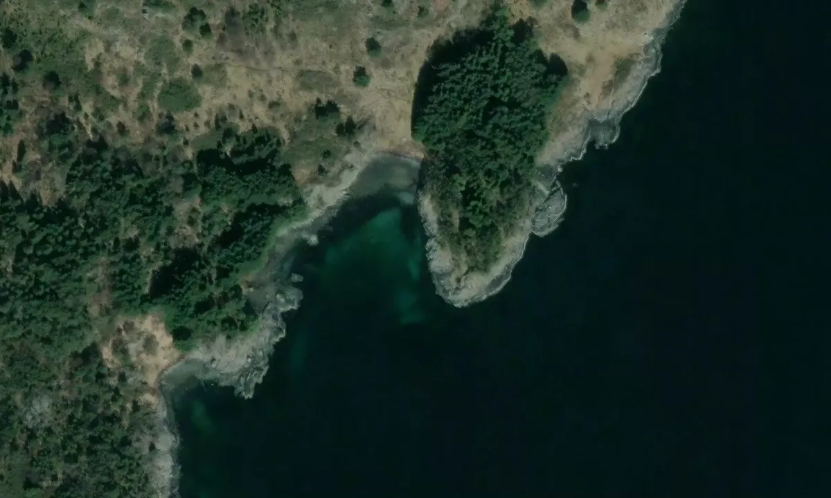 Satelite image of Børvika