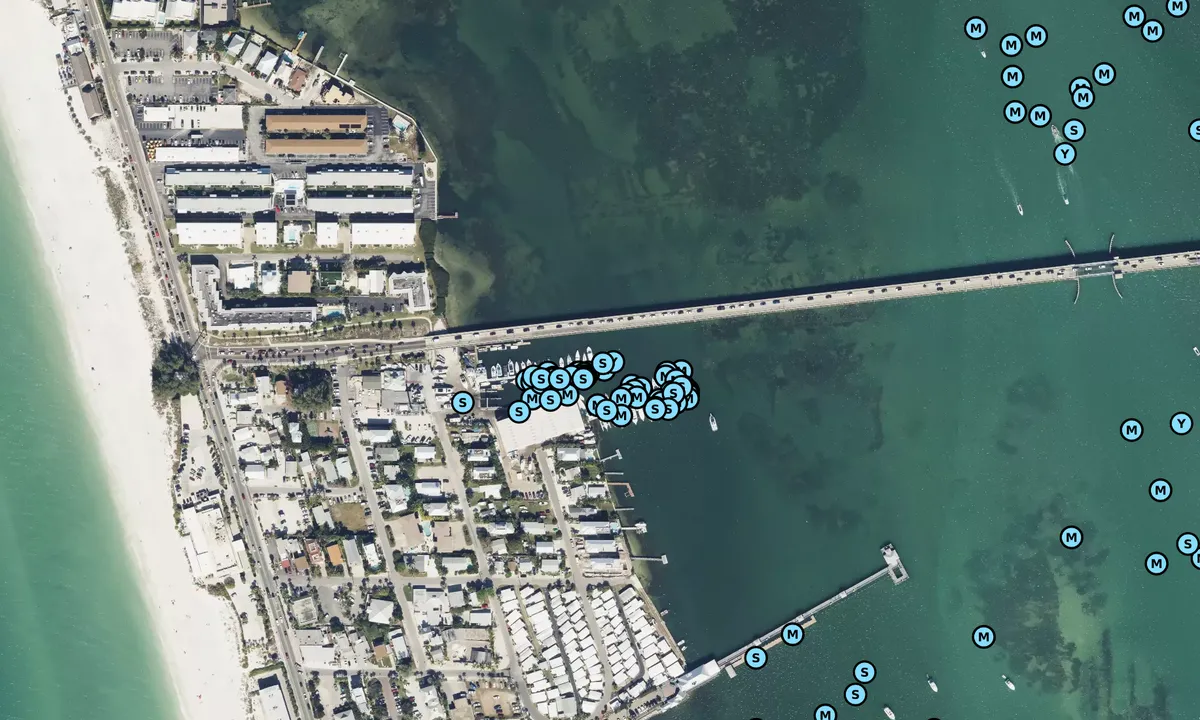 Satelite image of Bradenton Beach Marina - Manatee