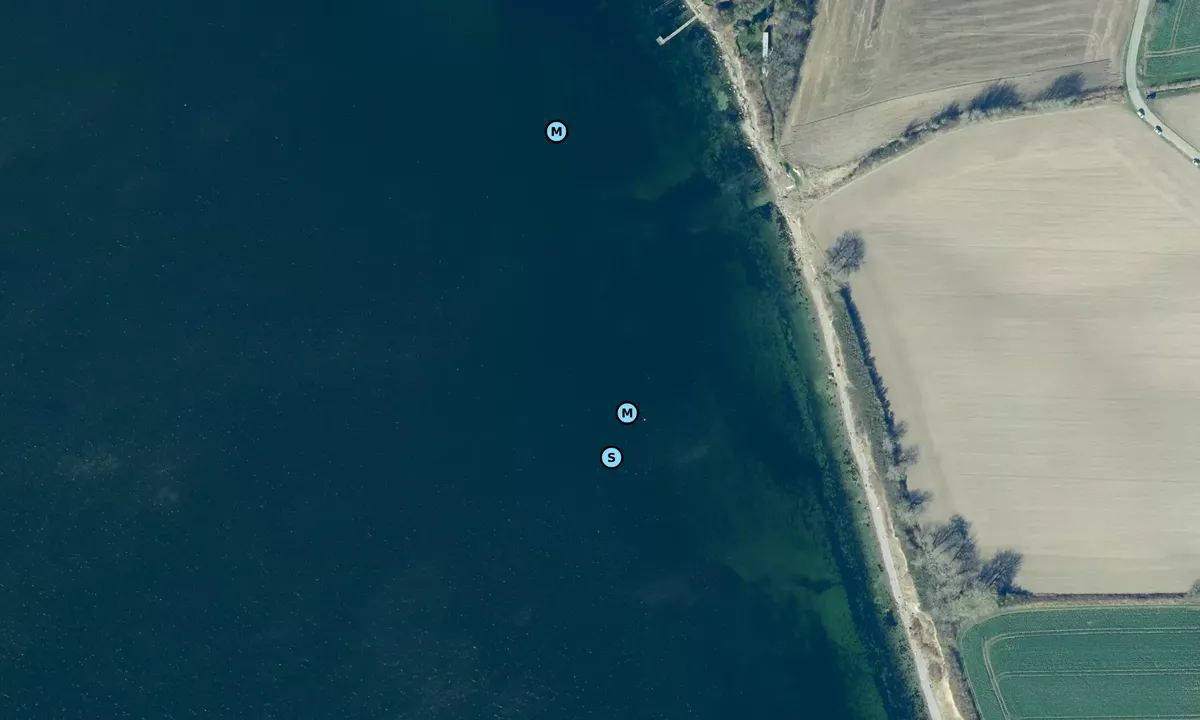 Satelite image of Brandklint øst ved Ballen Havn bouy