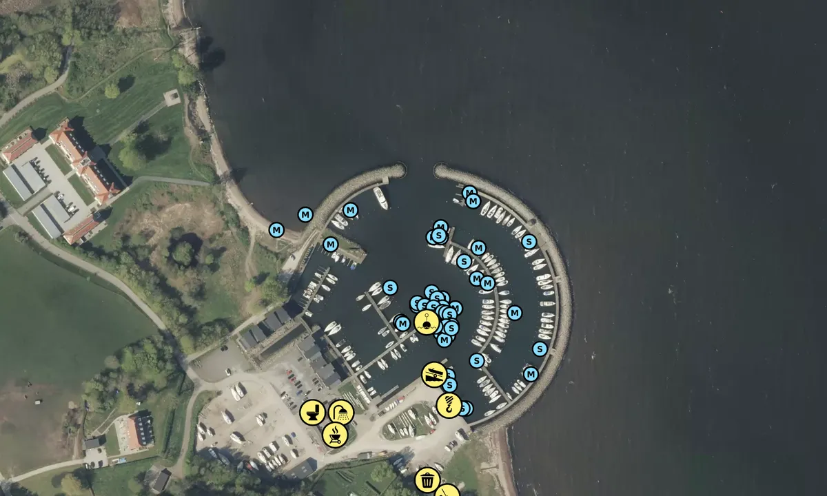 Satelite image of Brejning Lystbådehavn