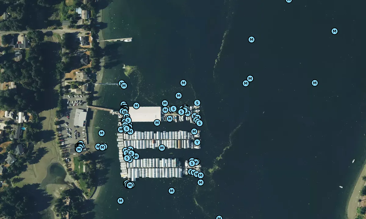 Satelite image of Bremerton Yacht Club