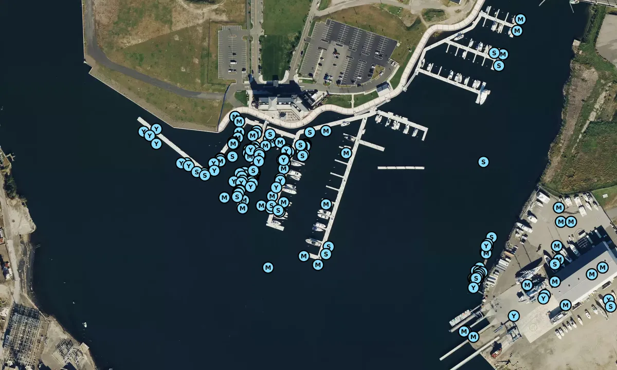 Satelite image of Bridgeport Harbor Marina/Steelpointe Harbor