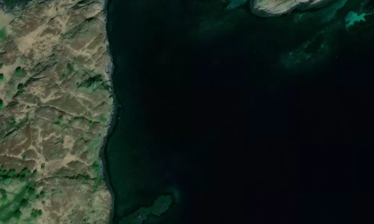 Satelite image of Brønnøya Helligvær 