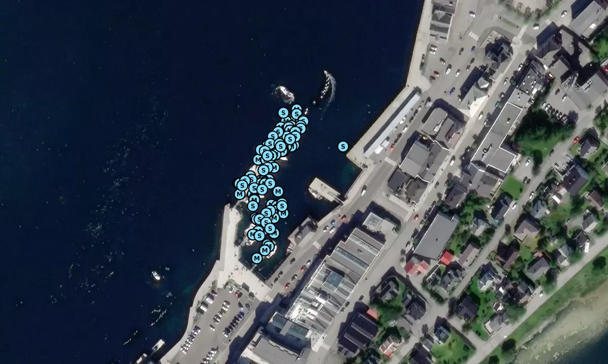 Satelite image of Brønnøysund Gjestehavn