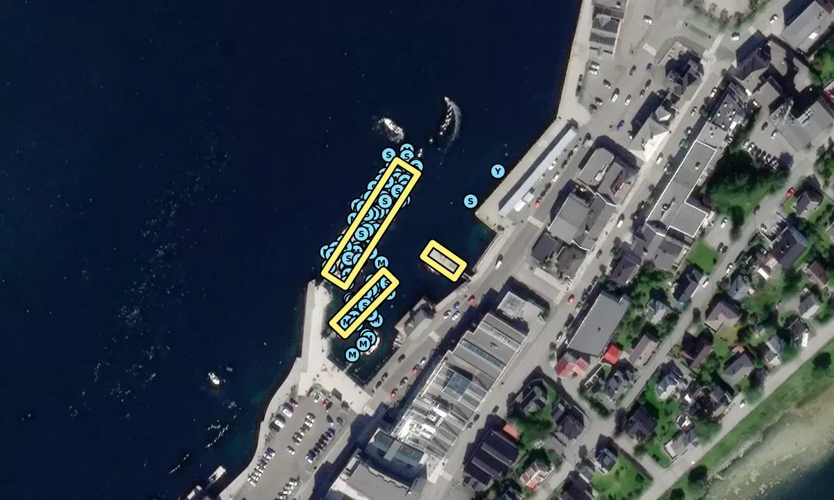 Satelite image of Brønnøysund Gjestehavn