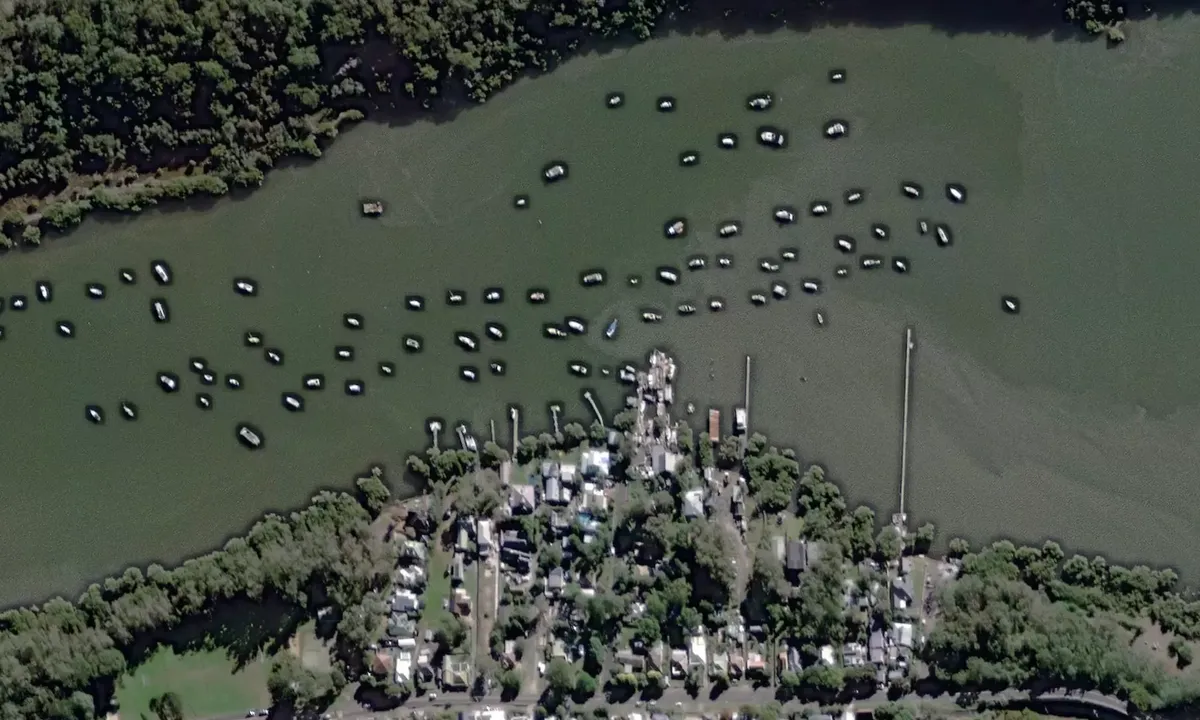 Satelite image of Brooklyn Marina - Hornsby Shire