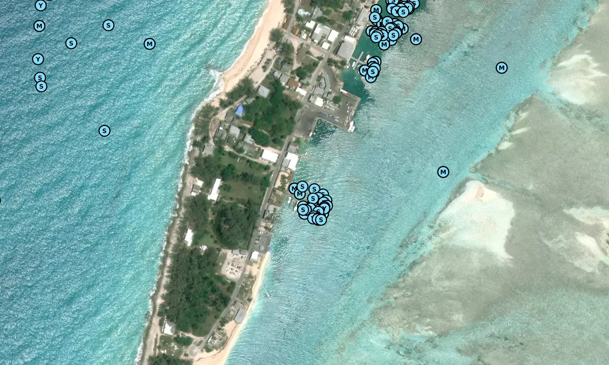 Satelite image of Brown's Marina - Alice Town
