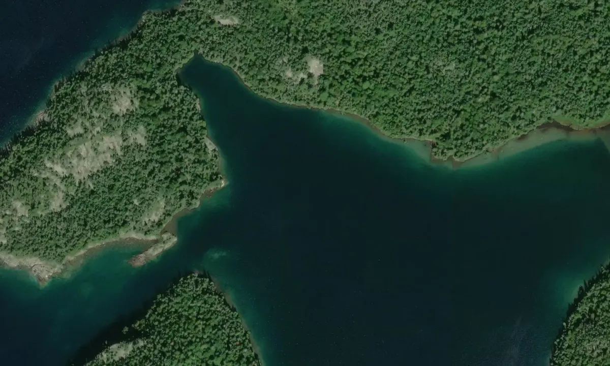 Satelite image of Brule Harbor