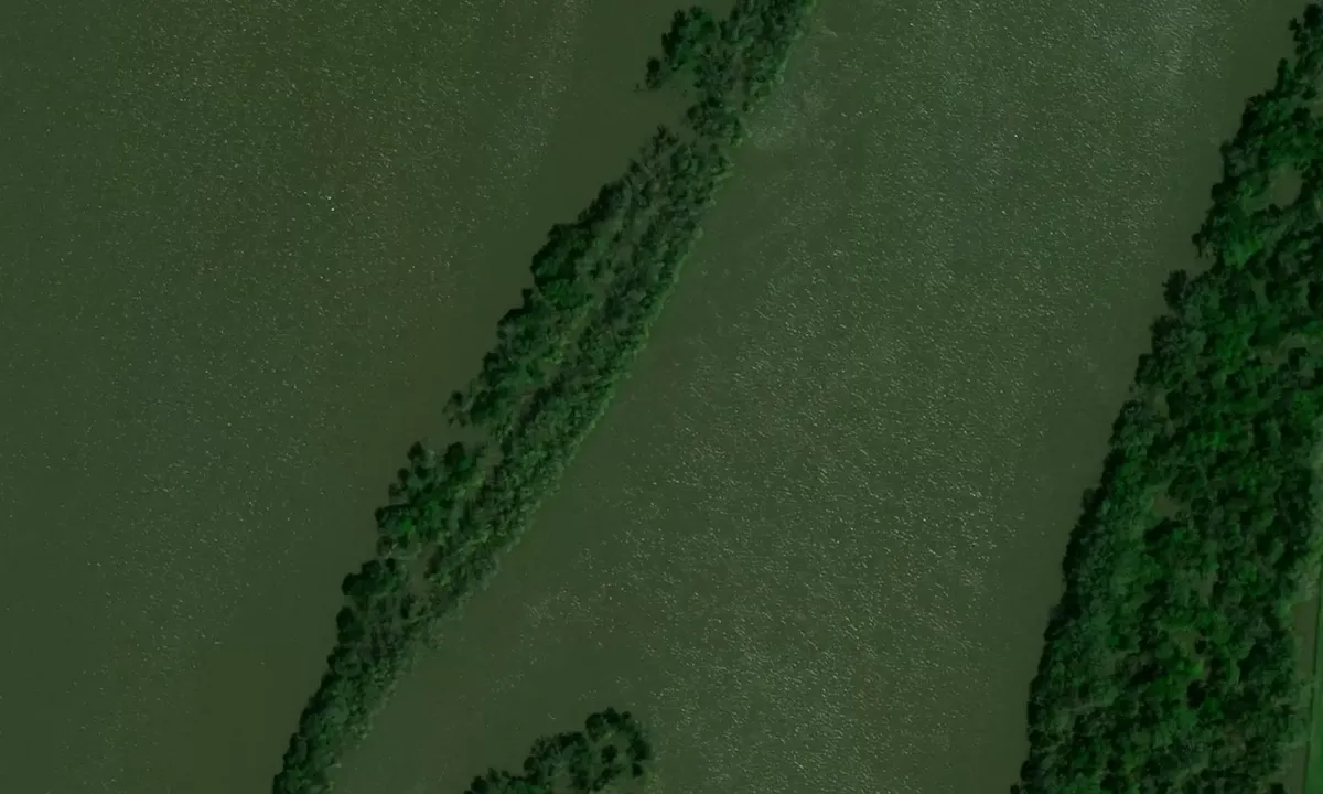 Satelite image of Buckhorn Island