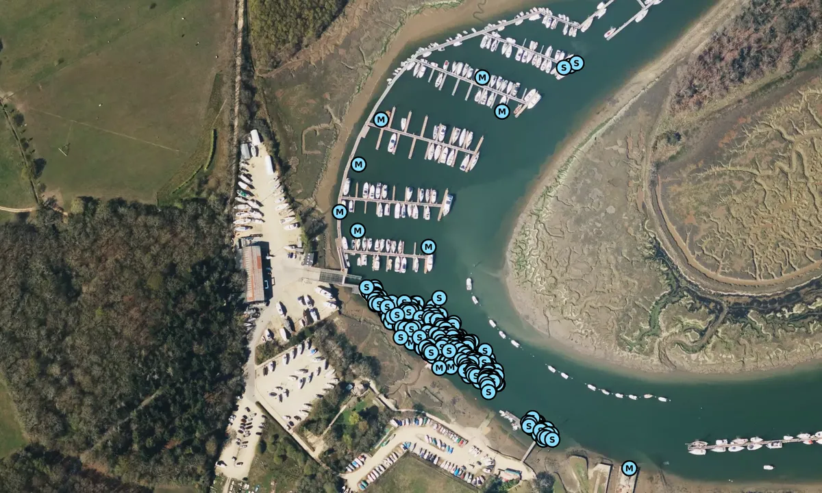 Satelite image of Buckler's Hard Marina