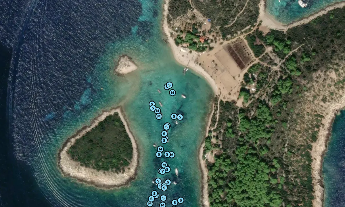 Satelite image of Budikovac - Blue Lagoon