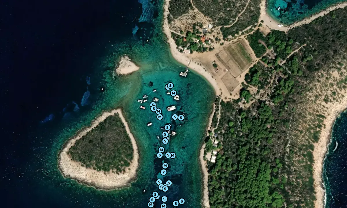 Satelite image of Budikovac - Blue Lagoon