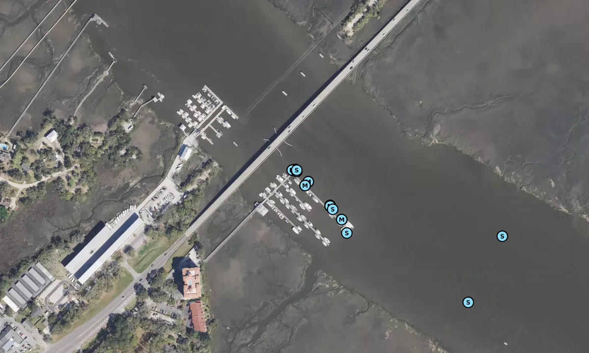 Satelite image of Bull River Marina