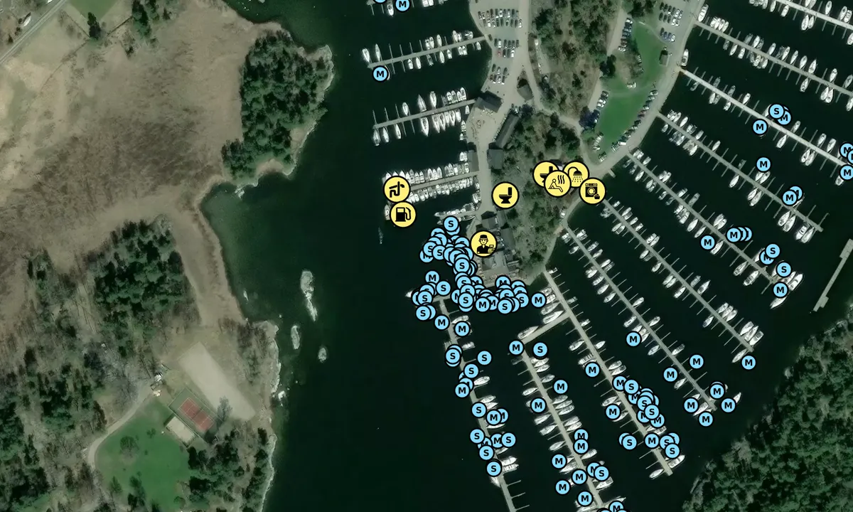 Satelite image of Bullandö Marina