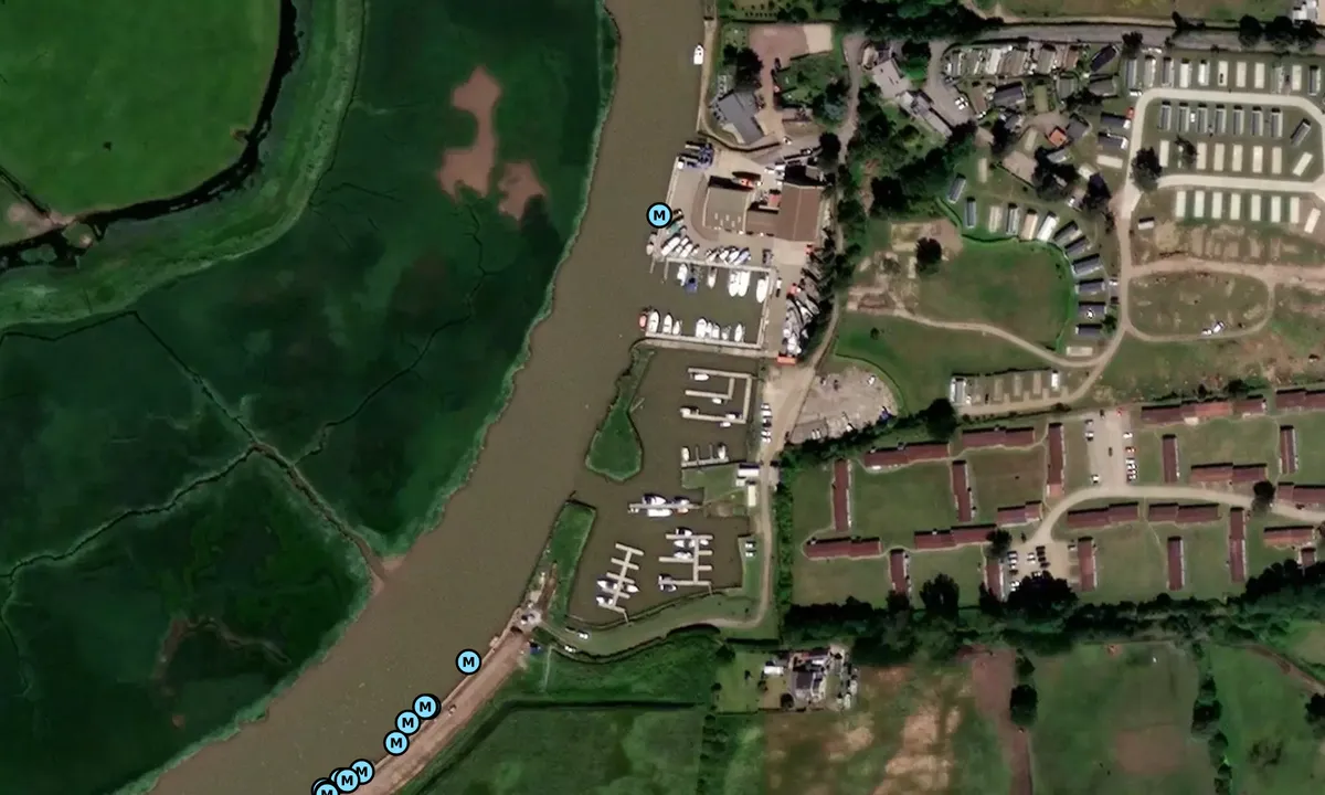 Satelite image of Burgh Castle Marina