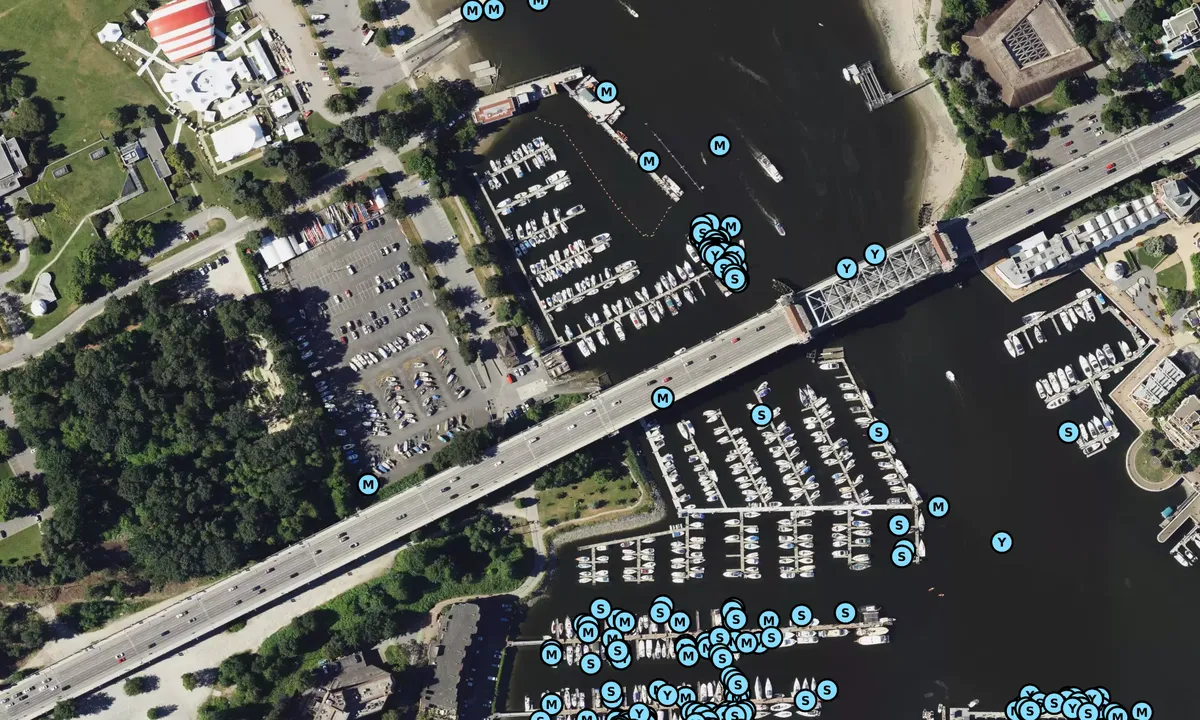 Satelite image of Burrard Civic Marina - Vancouver