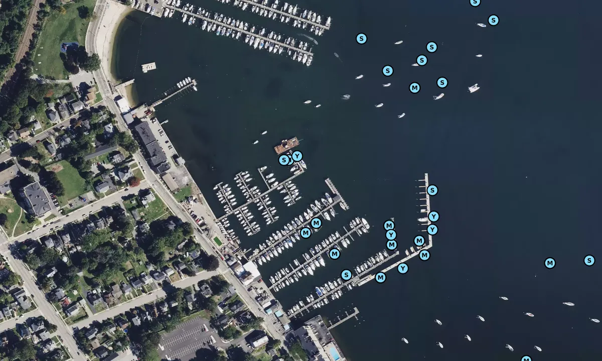 Satelite image of Burr's Marina - New London