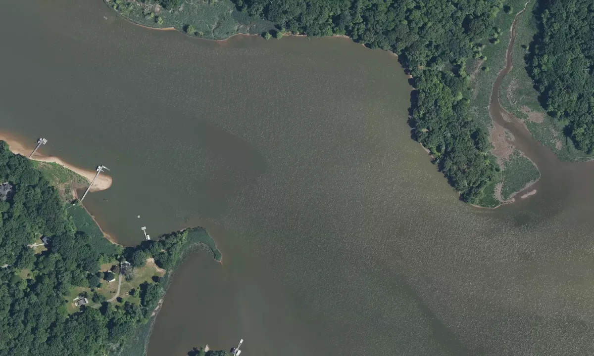 Satelite image of Cabin John Creek