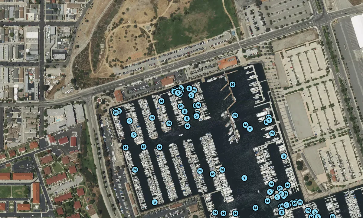 Satelite image of Cabrillo Beach Yacht Club