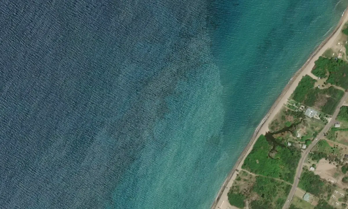 Satelite image of Cades Bay