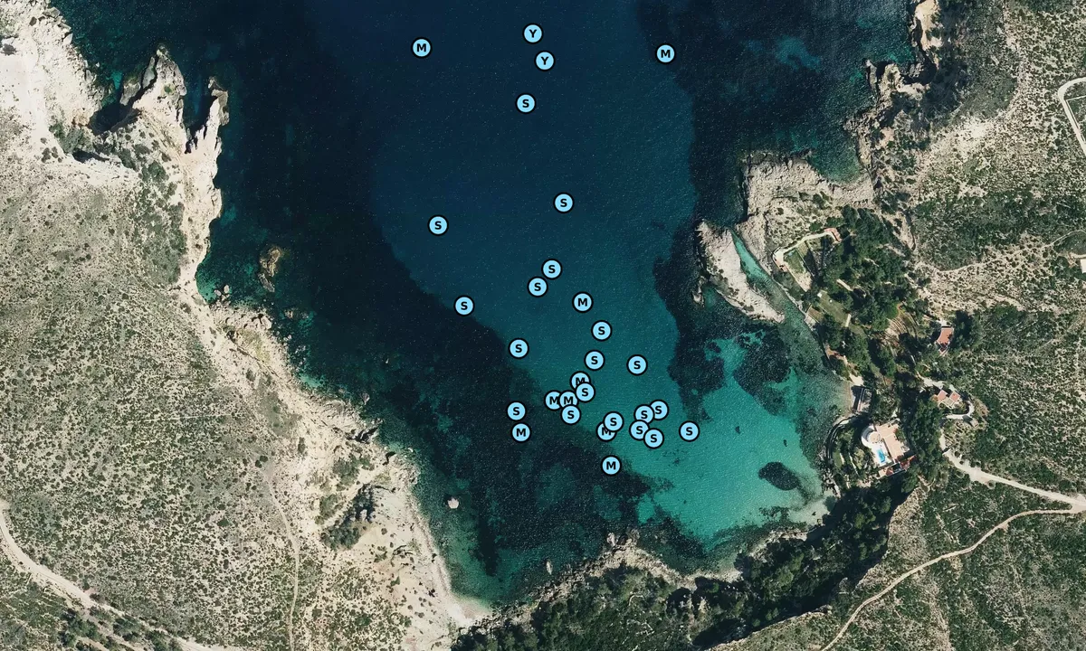 Satelite image of Cala Blanca - Sant Llorenç