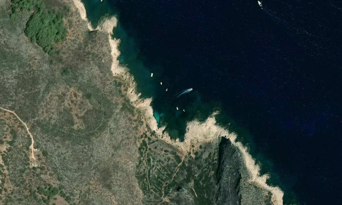Satelite image of Cala Calcara