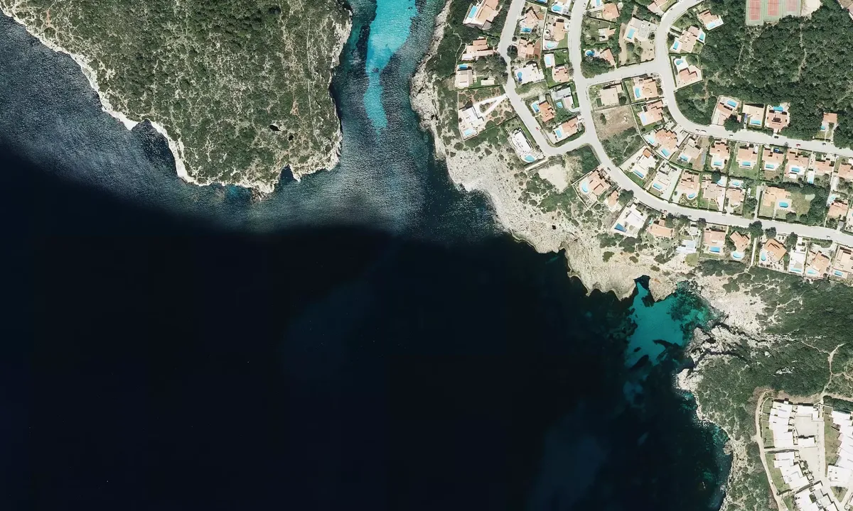 Satelite image of Cala Canutells