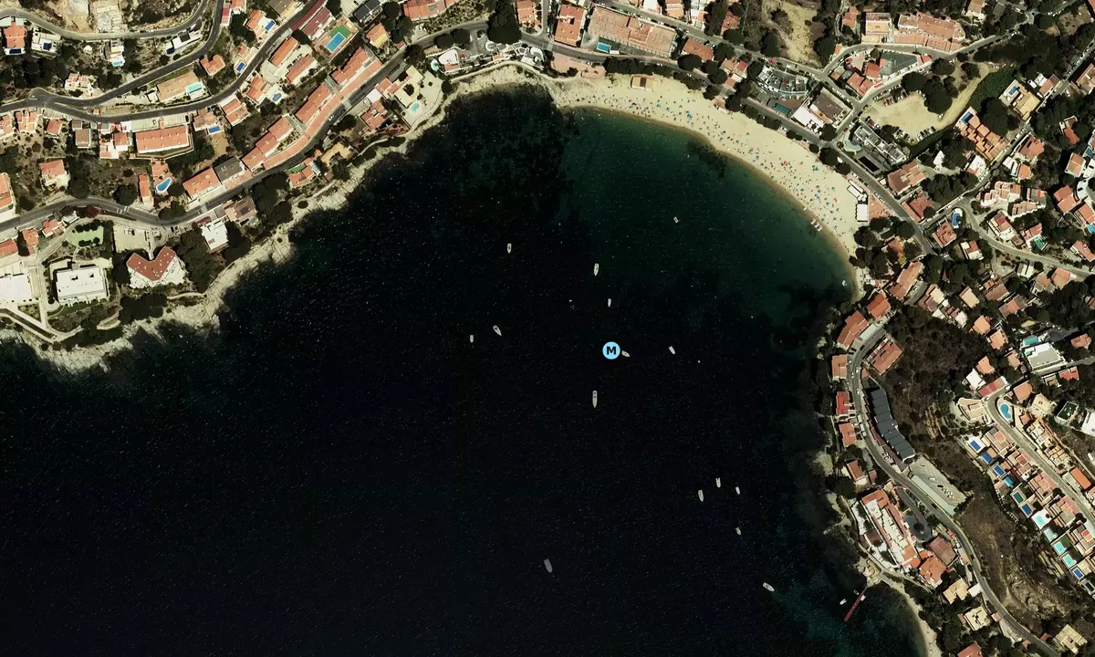 Satelite image of Cala Canyelles