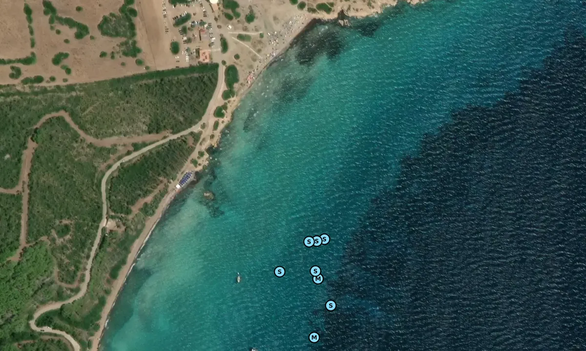 Satelite image of Cala Coaquaddus