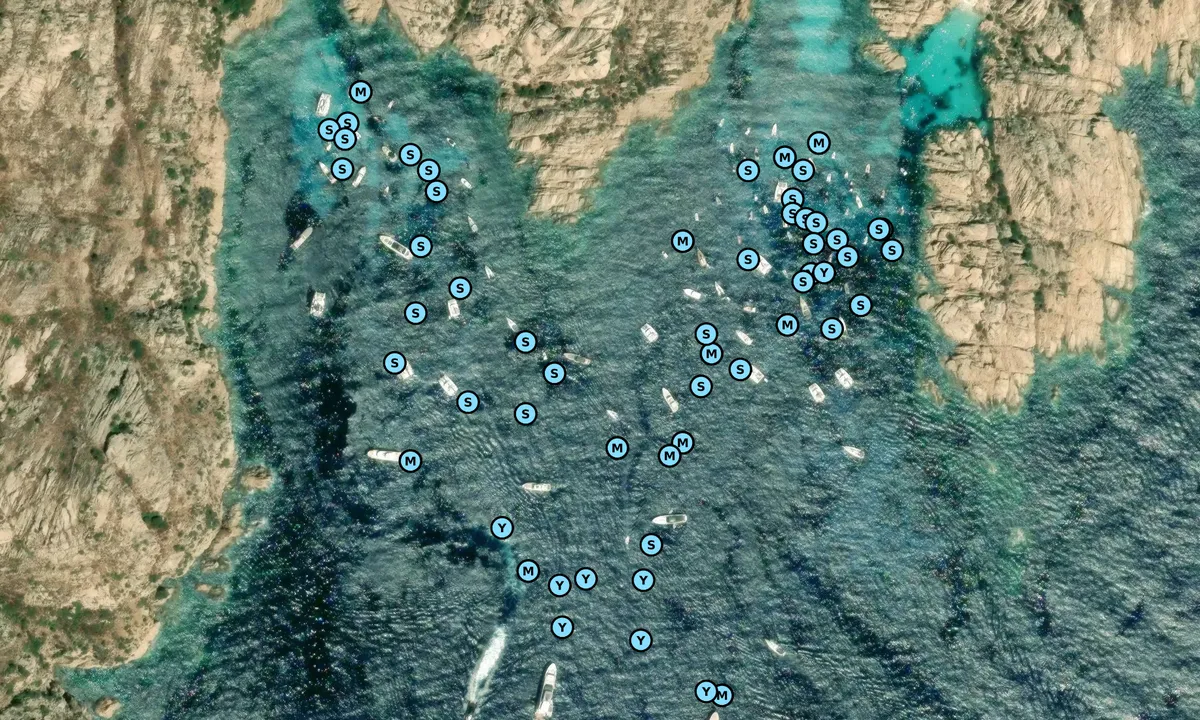 Satelite image of Cala Coticcio - Sassari
