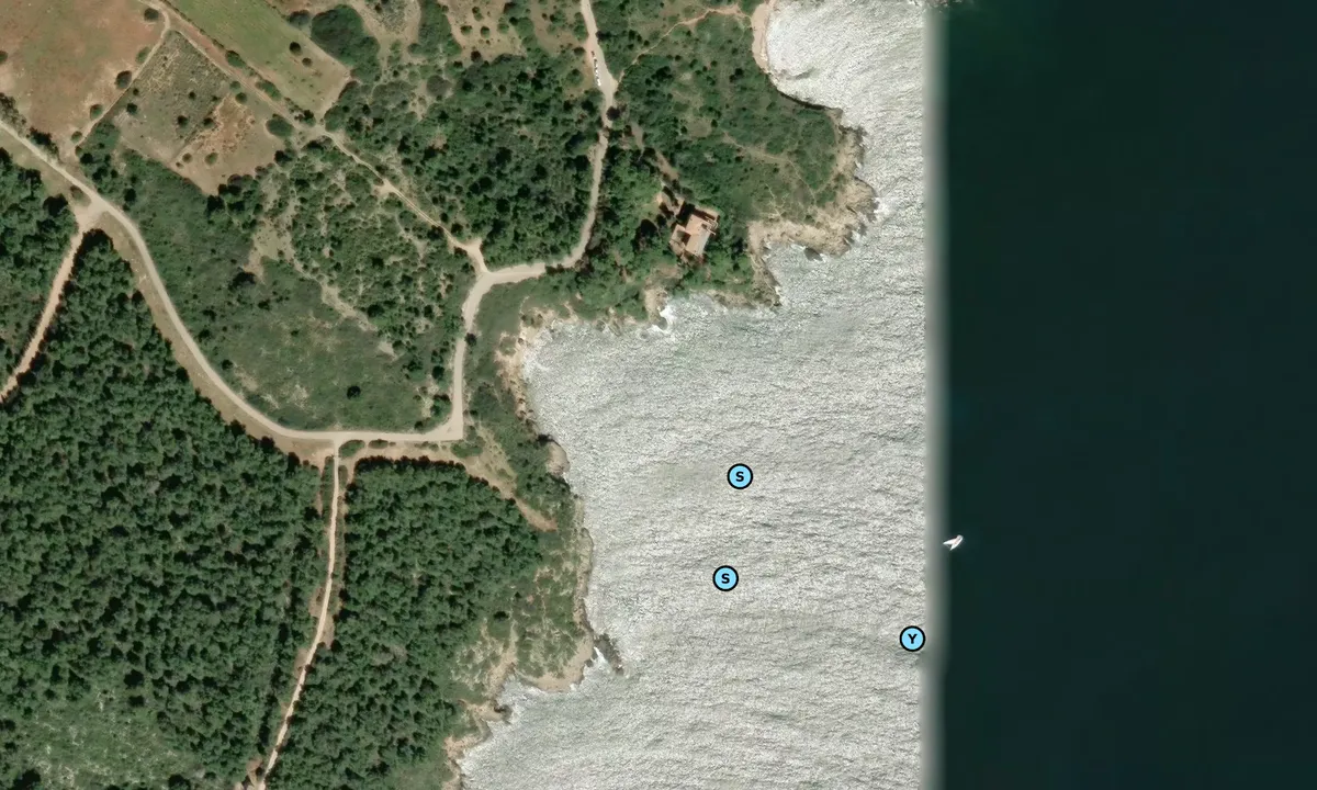 Satelite image of Cala di Monte Tundu