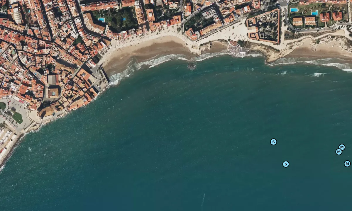 Satelite image of Cala Fonda  Vivero Beach Club