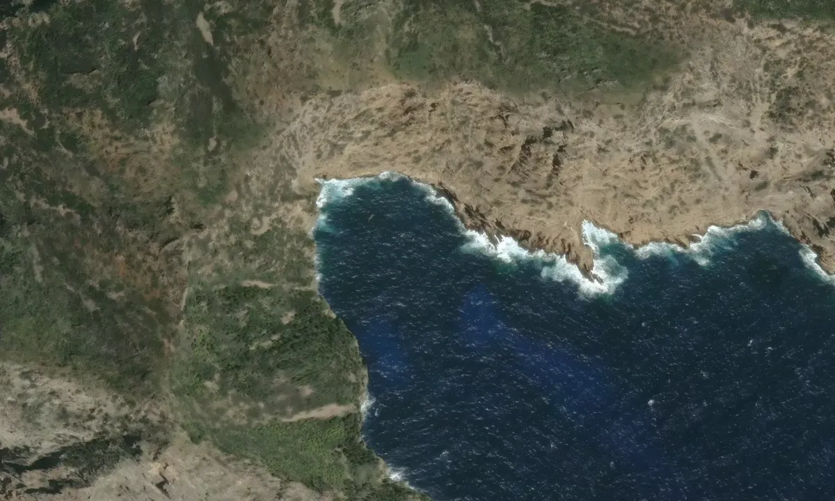 Satelite image of Cala Galera - Sardinia