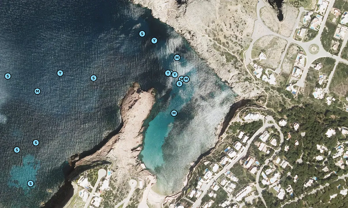 Satelite image of Cala Morell
