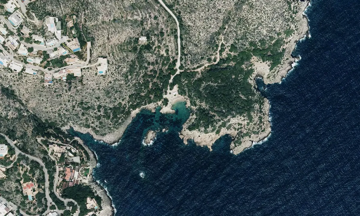 Satelite image of Cala Olivera