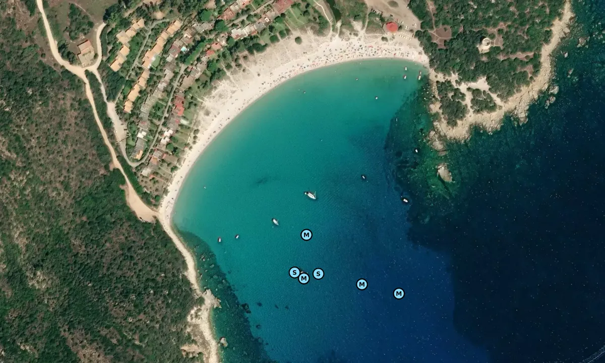Satelite image of Cala Pira 1