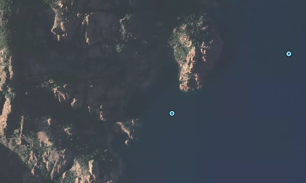 Satelite image of Cala Ruzaghia