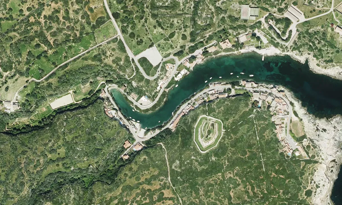 Satelite image of Cala Sant Esteve