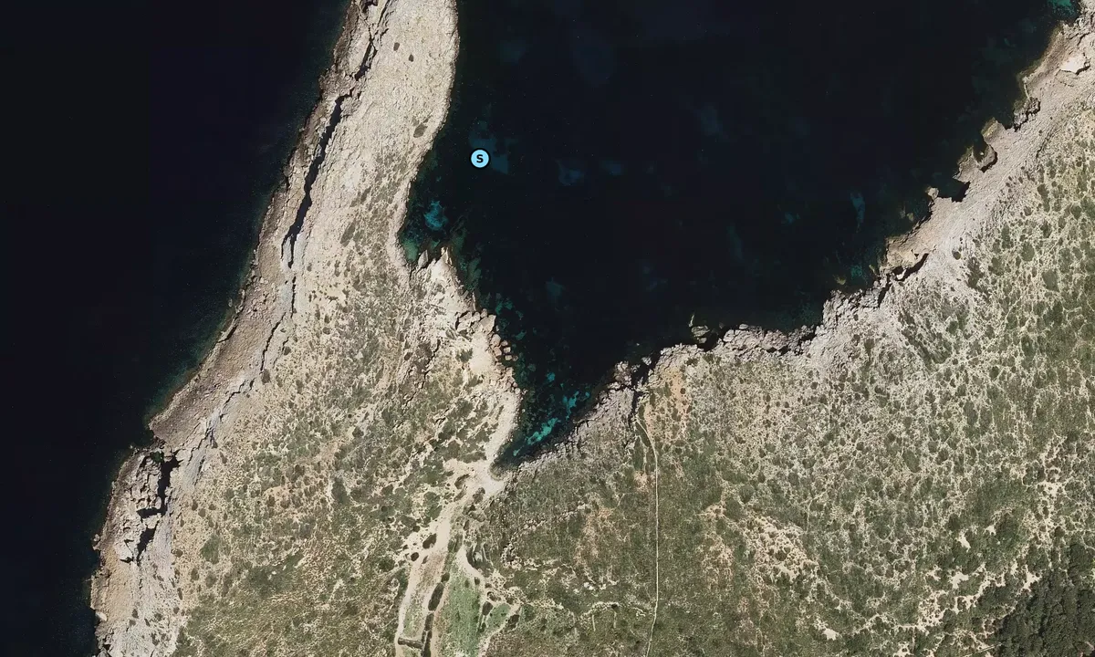 Satelite image of Cala Torta - Platges de Fornells
