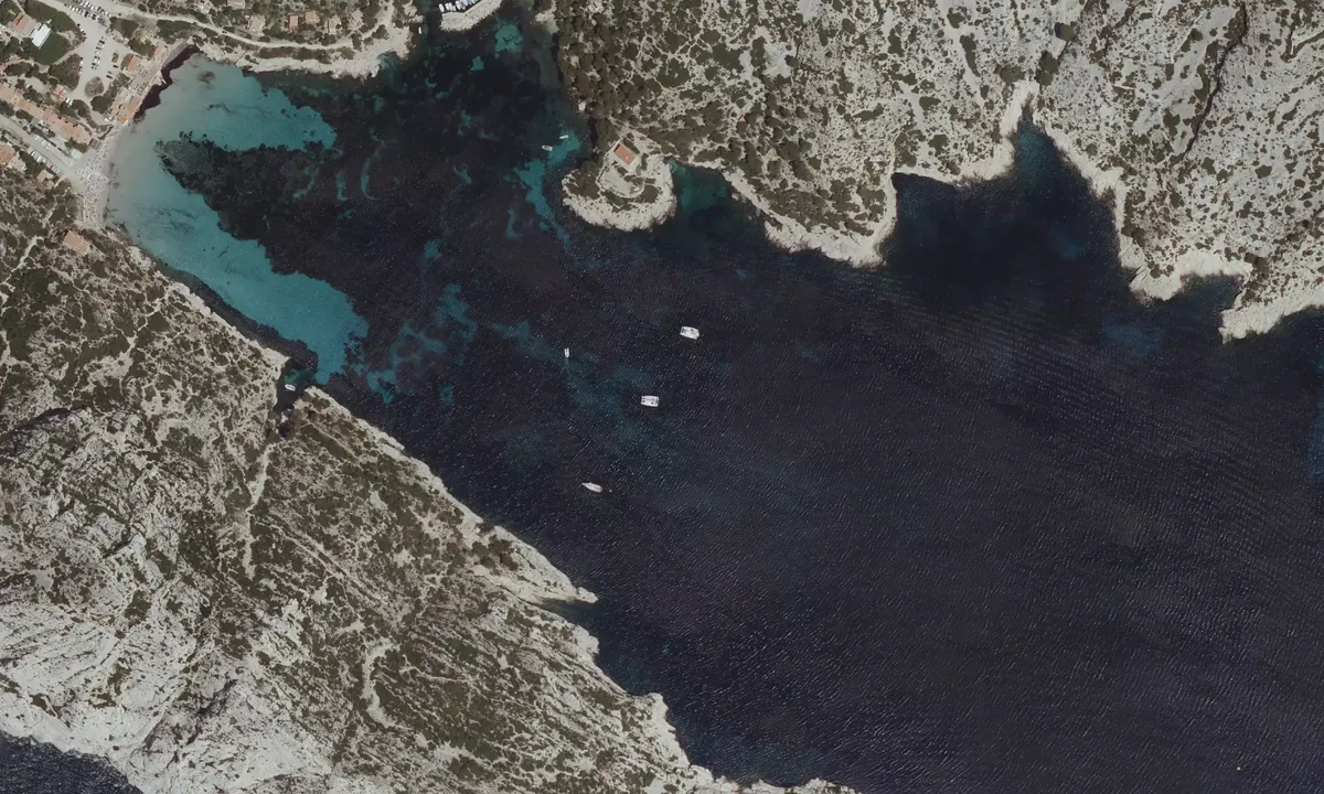 Flyfoto av Calanque de Sormiou