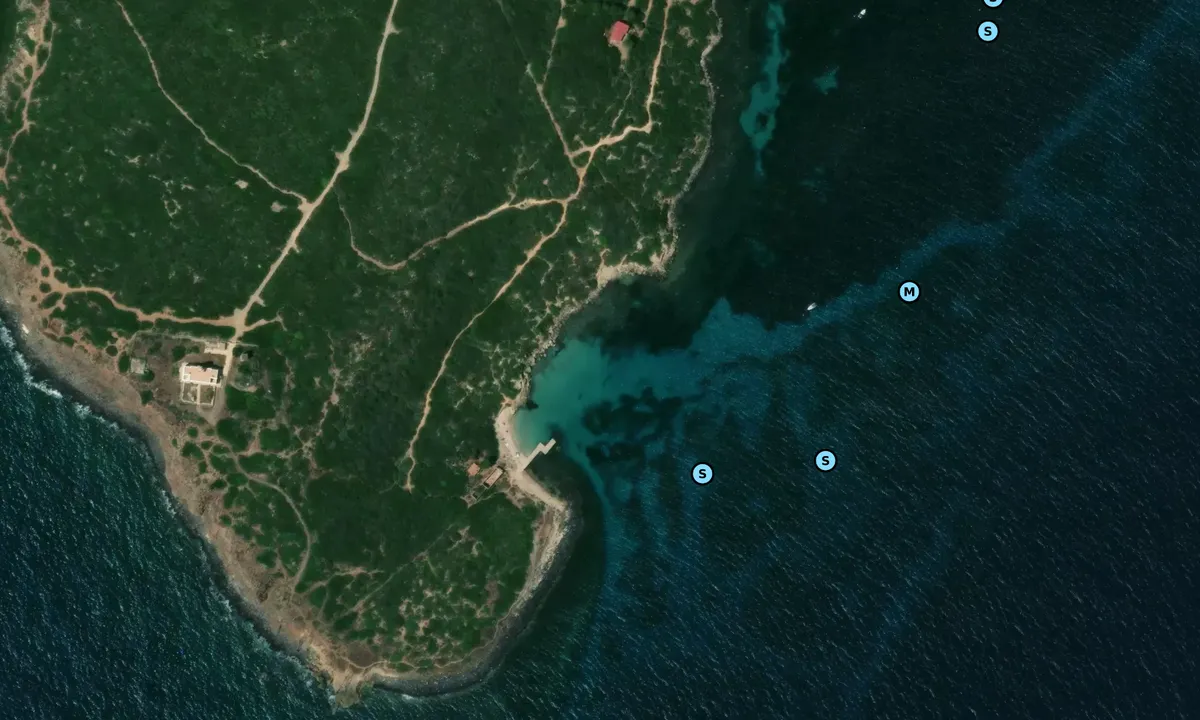 Satelite image of Caletta del Faro