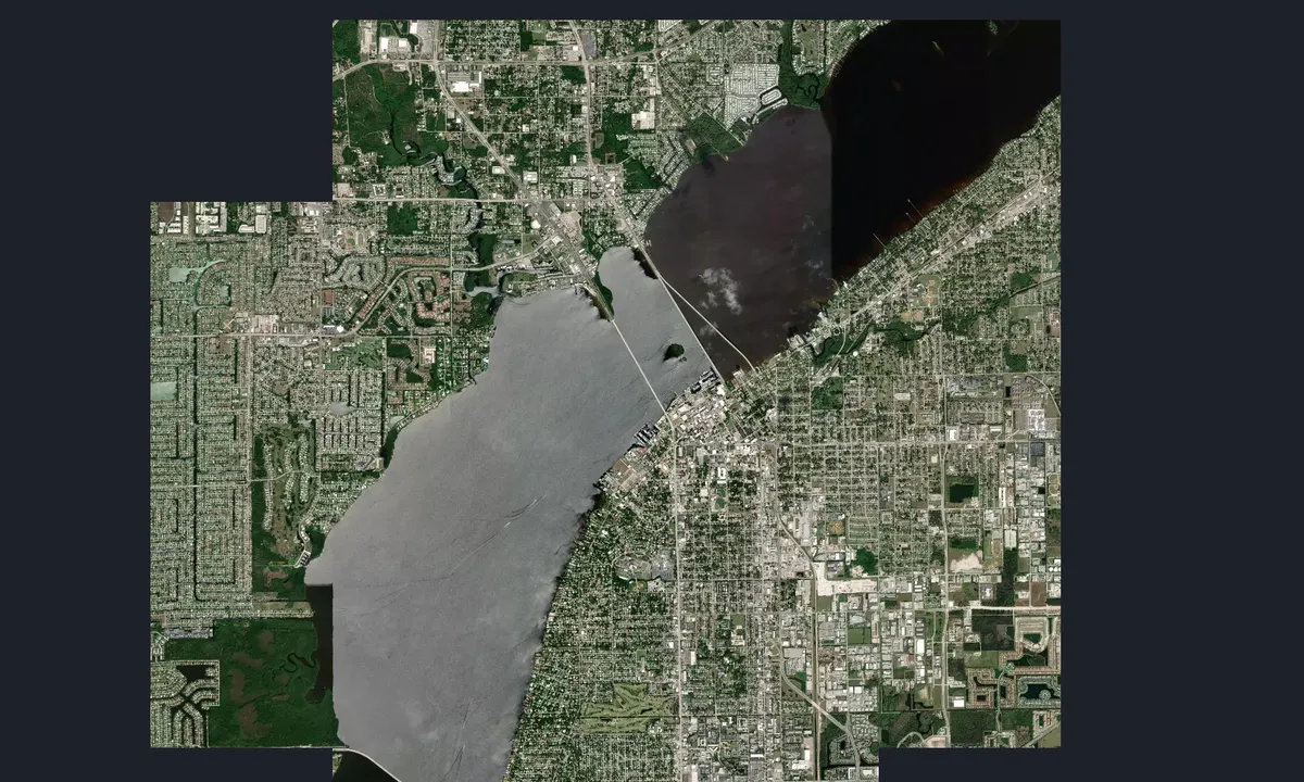 Flyfoto av Caloosahatchee Bridge