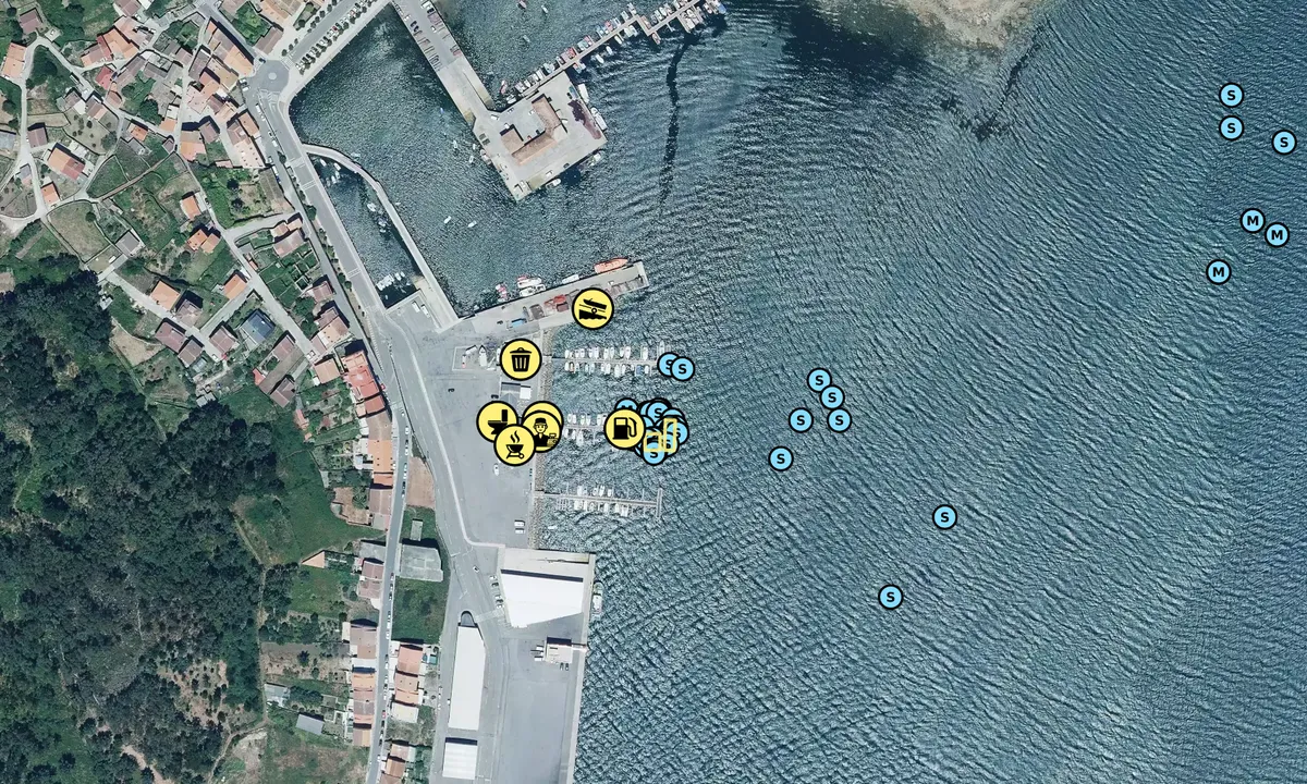 Satelite image of Camarinas Marina
