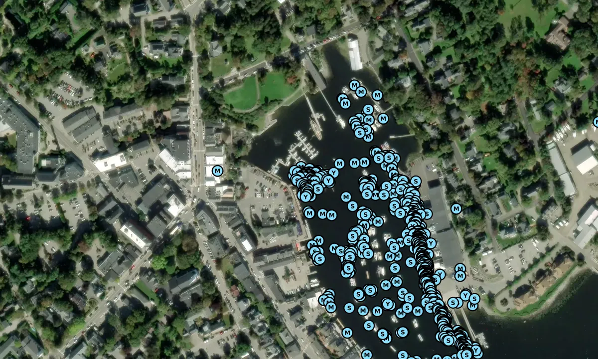 Satelite image of Camden Public Landing