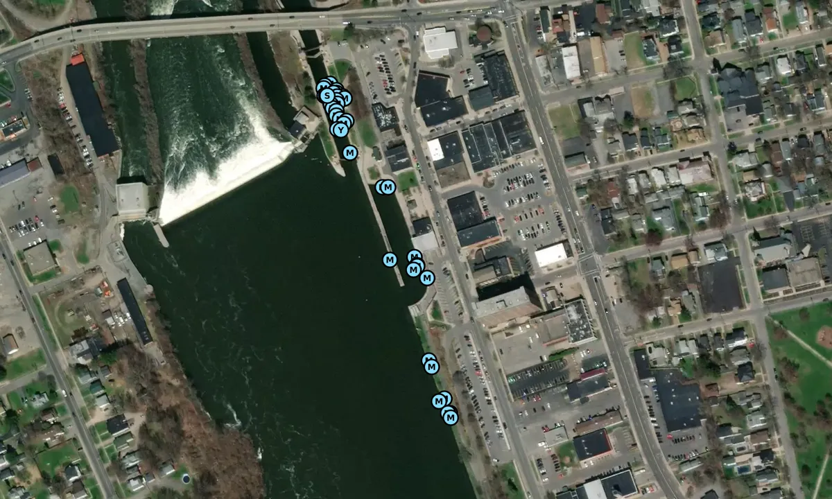 Satelite image of Canal Landing Marina (closed, but can still dock f
