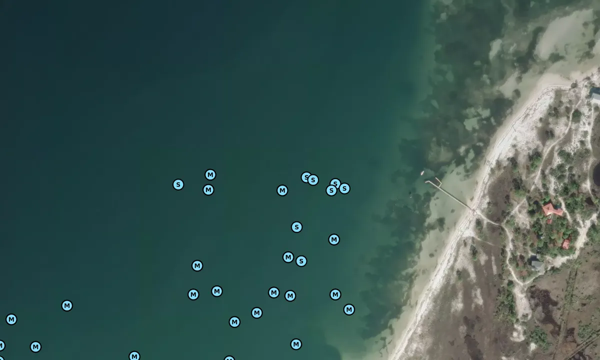 Satelite image of Cannonball Point