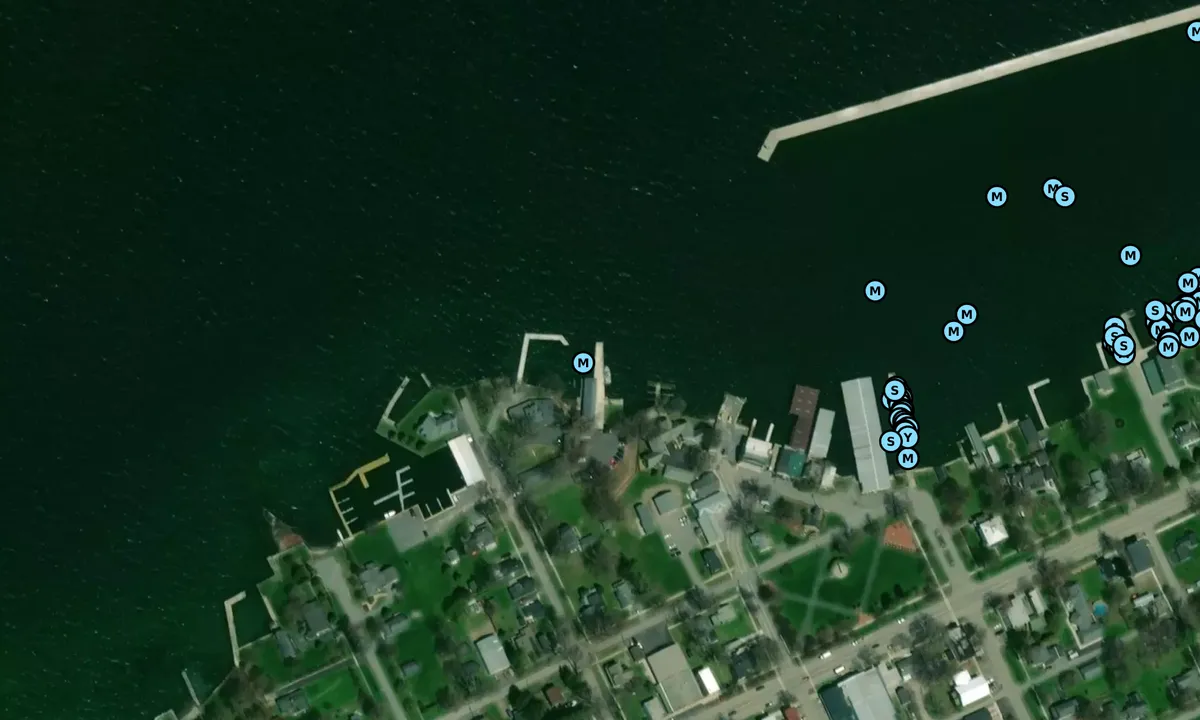 Satelite image of Cape Vincent Wharf
